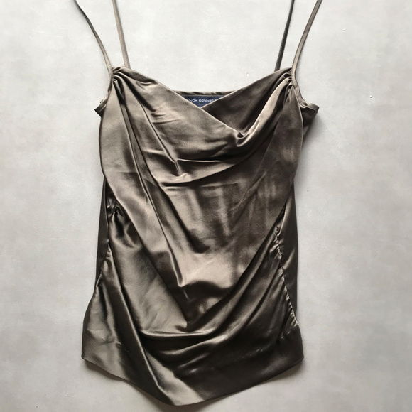 French Connection Tops - French Connection Brown Silk Top
